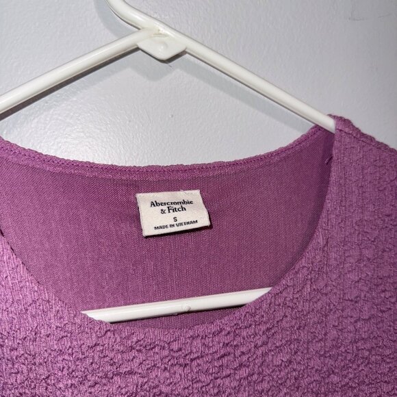 Abercrombie & Fitch Womens Sleeveless Textured Top Size S Purple - Picture 3 of 5